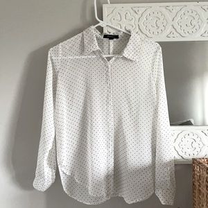 Sheer polka dot Forever 21 shirt